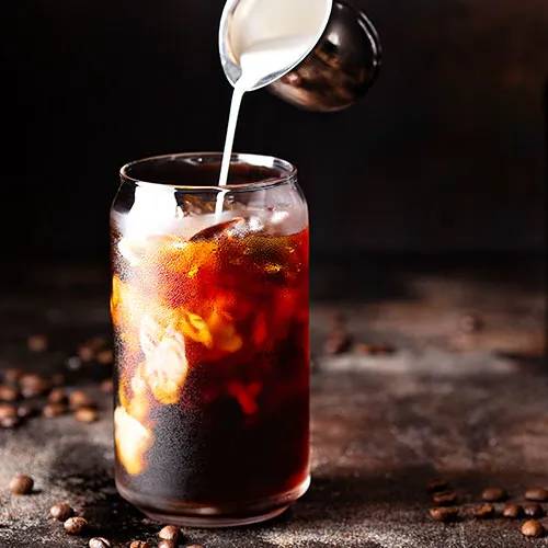 iced coffee with creamer