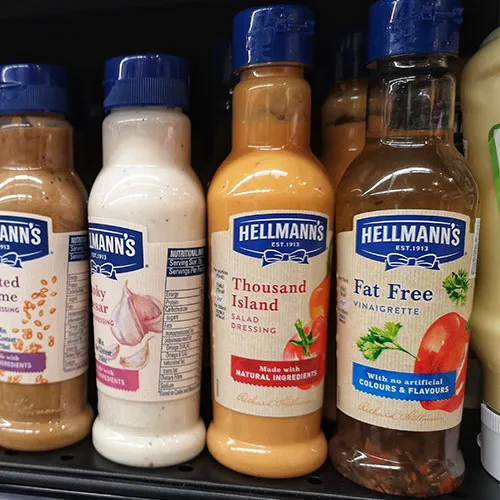 salad dressing bottles