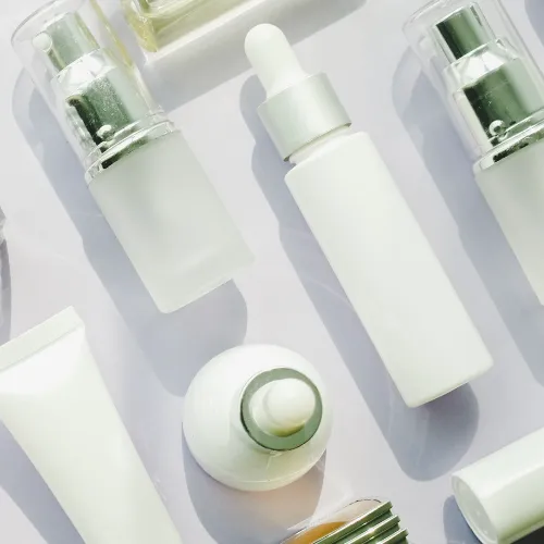 skincare bottles
