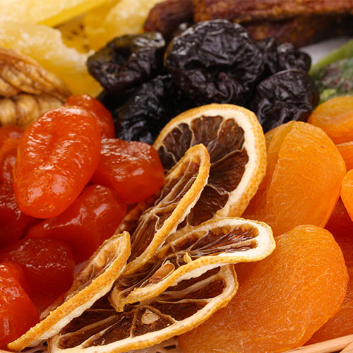 mixed dried fruit