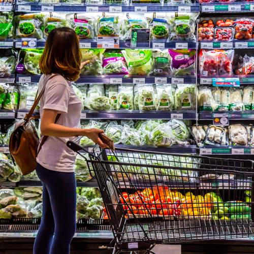 woman in grocery store