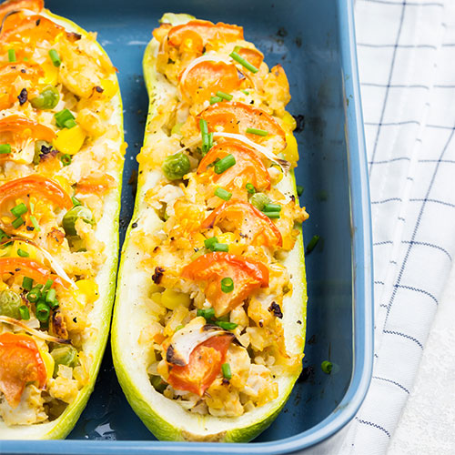 Zucchini Pizza Boats