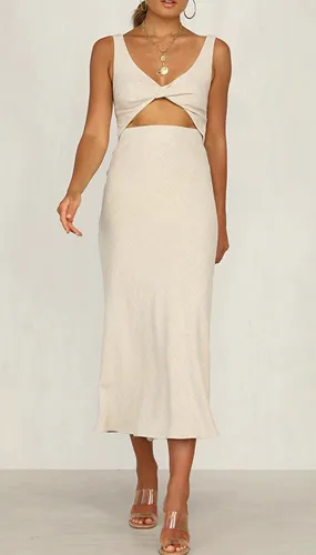 Wrap Bust Midi Dress