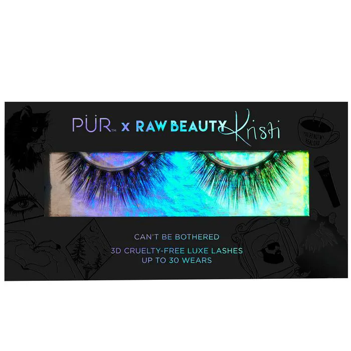"Closed packaging of PÜR x RawBeautyKristi lashes - Can't Be Bothered"