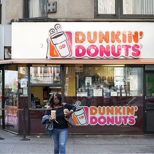 Dunkin' Donuts coffee and donuts