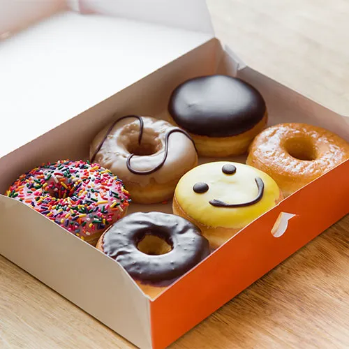 Dunkin' Donuts coffee and pastries