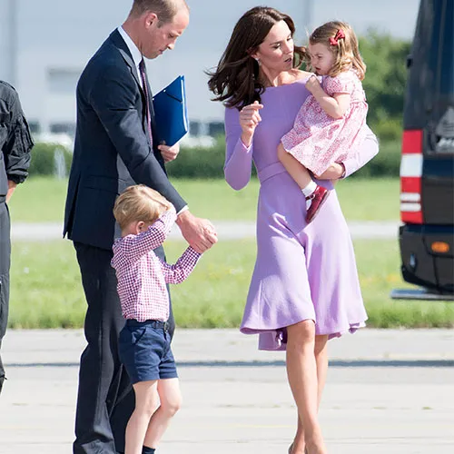 Kate Middleton, Prince William, and their children.