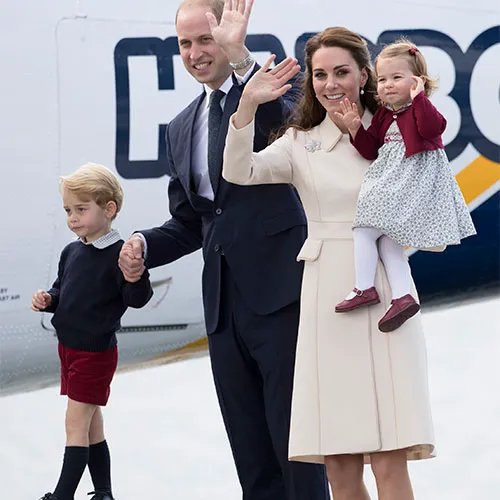 Kate Middleton, Prince William, and their children.