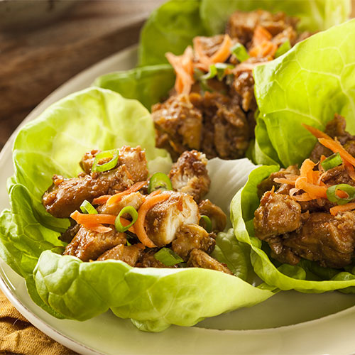 Sichuan Chicken Lettuce Wraps