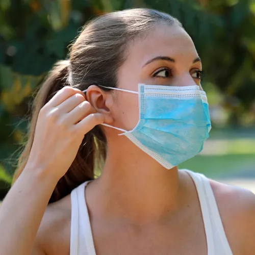 woman with mask