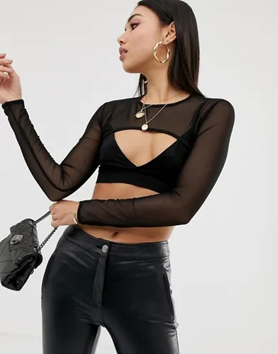 Crop Mesh Top