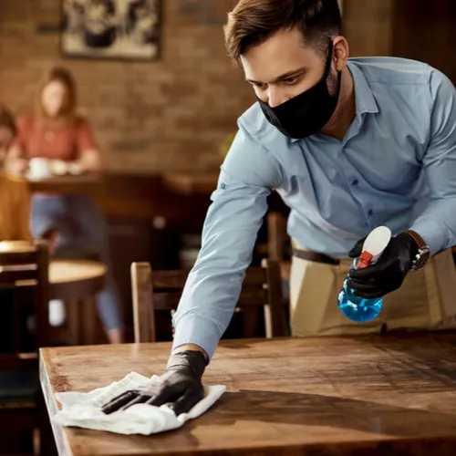 waiter with mask
