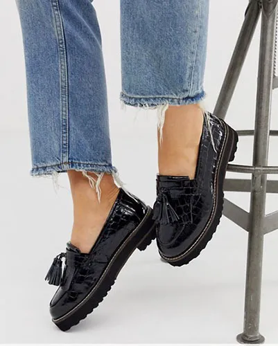 Fringed Leather Loafers