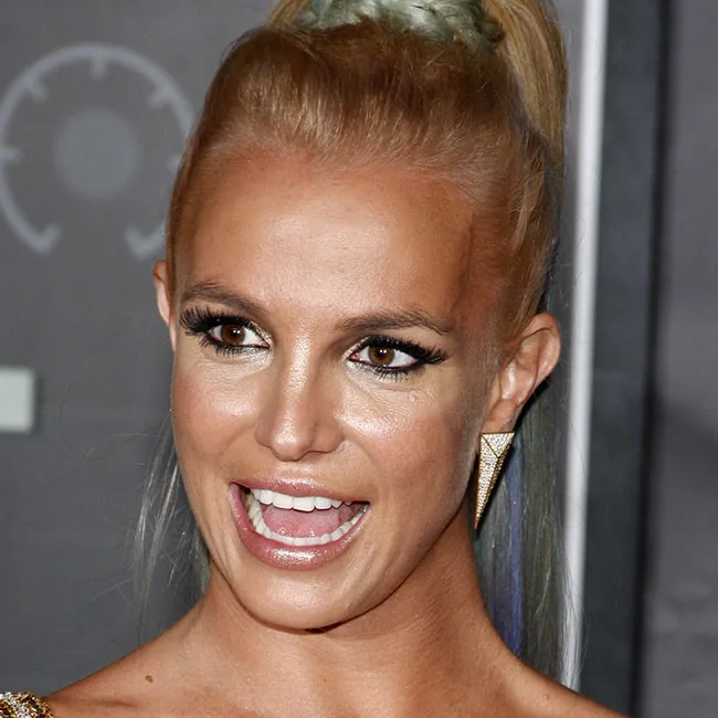 Close-up of Britney Spears smiling at an event