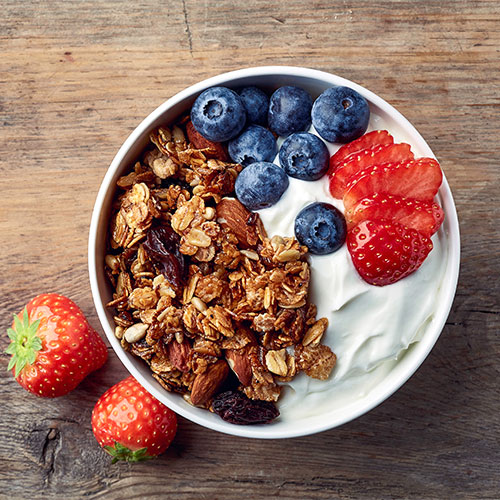 Greek yogurt with berries