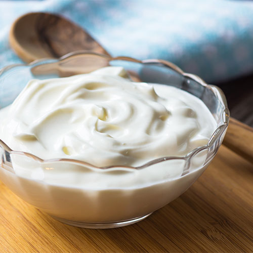 Greek yogurt in bowl