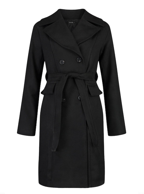 This $36 Double Breasted Belted Coat Goes With Everything - SHEfinds