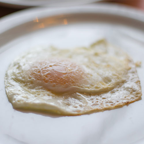 egg on plate