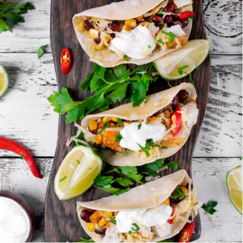 taco with sour cream
