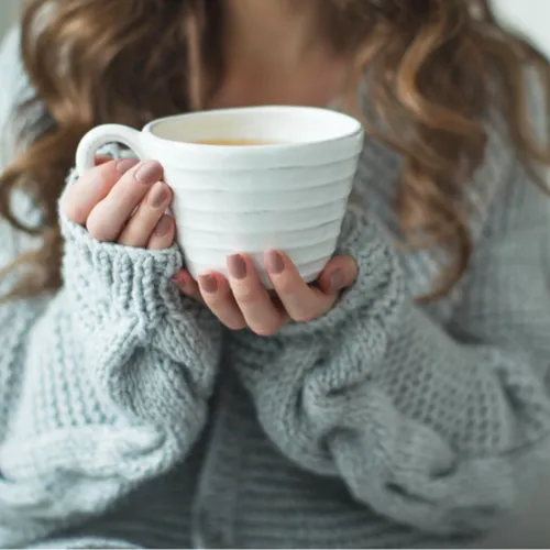 woman drinking tea