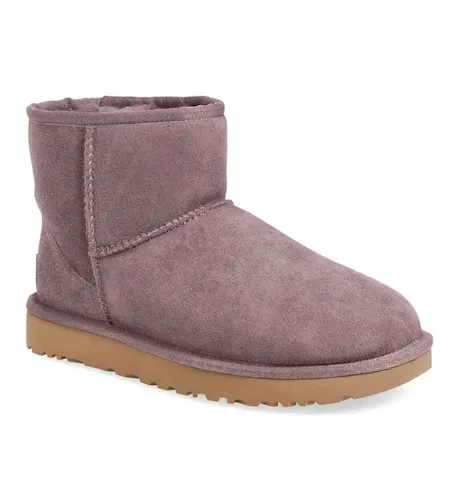 Classic mini II genuine shearling lined boot showcased stylishly.