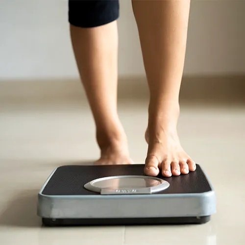 feet on a scale