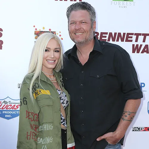 Gwen Stefani and Blake Shelton at a glamorous event.