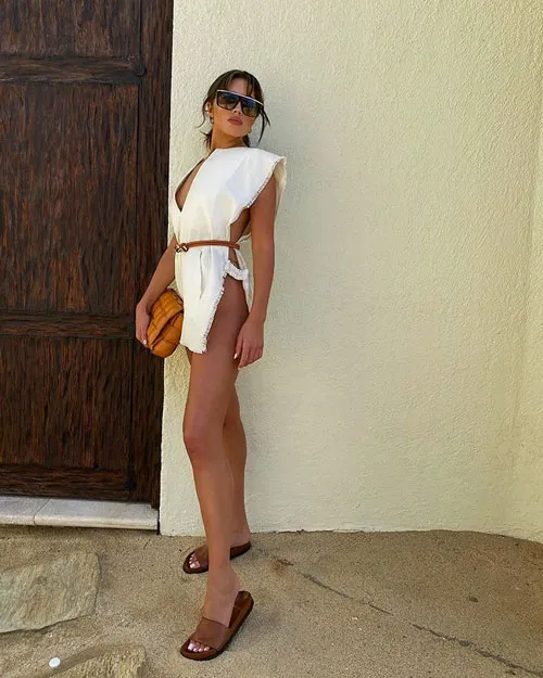 Olivia Culpo's glamorous look at a celebrity event.