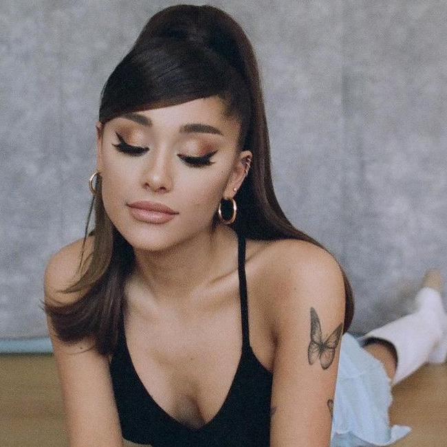Ariana Grande Is Busting Out Of This Low Cut Top It S Definitely Too Sexy For Instagram Shefinds
