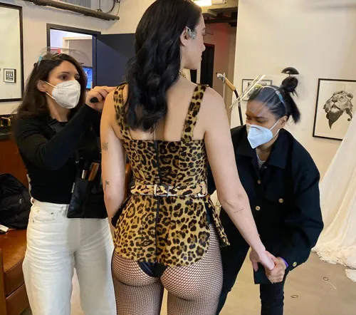 Dua Lipa's Completely Sheer Tights On 
