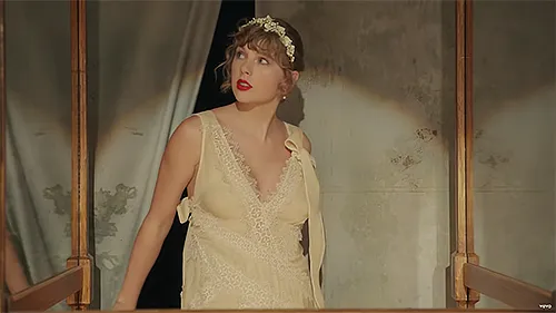 Taylor Swift performing live on stage