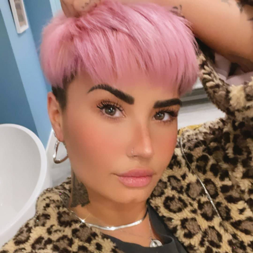 Demi Lovato Just Chopped Off All Of Her Hair See Her Shocking New Look Shefinds