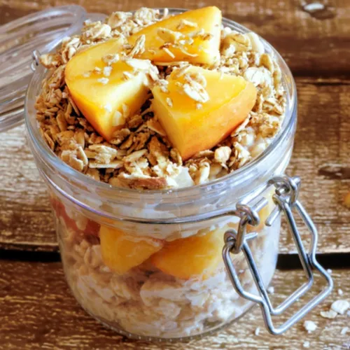 peach overnight oats