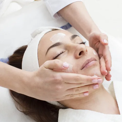 woman having a facial