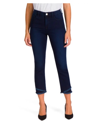"Angled Fray Hem Straight Leg Jeans from Jen7"