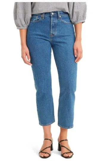 "Levi's The Wedgie High Waist Straight Leg Jeans in denim"