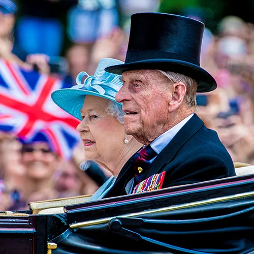 "Prince Philip smiling for the camera"