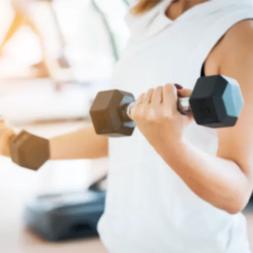woman weight lifting