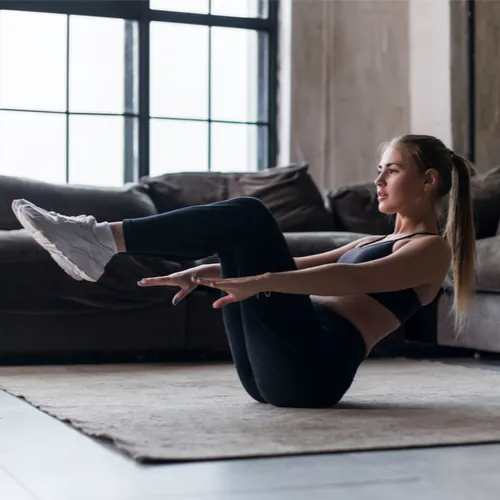 woman doing ab exercise