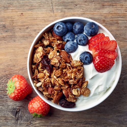 granola and Greek yogurt