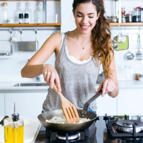 woman cooking
