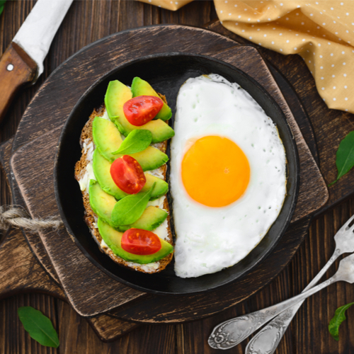 eggs and avocado toast