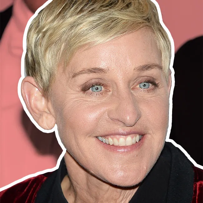 Another candid shot of Ellen DeGeneres, highlighting her cheerful demeanor.