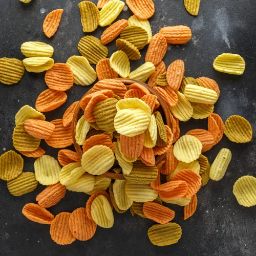"Close-up of veggie chips"