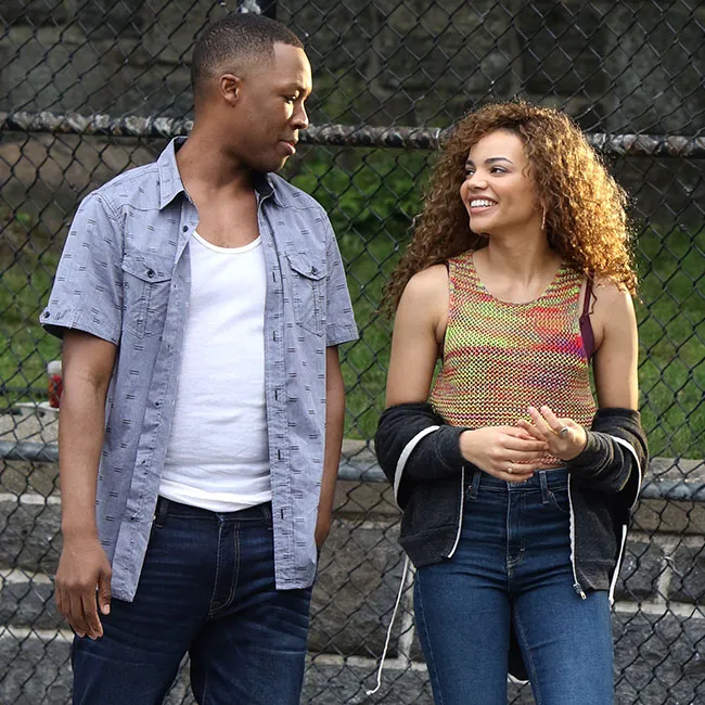 Corey Hawkins and Leslie Grace pose together for In the Heights.