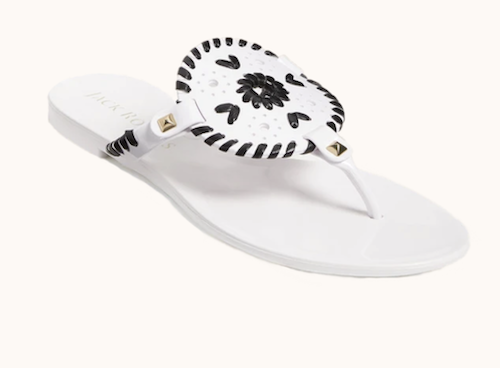 black and white Jack Rogers sandals