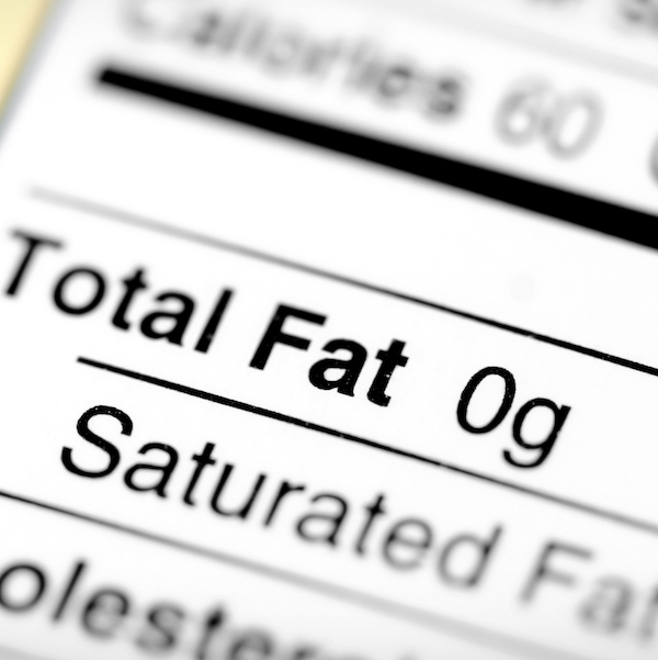 fat-free nutrition label