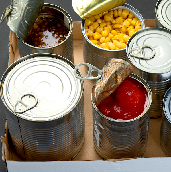 various canned foods