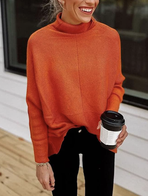 cheap rust sweater Amazon