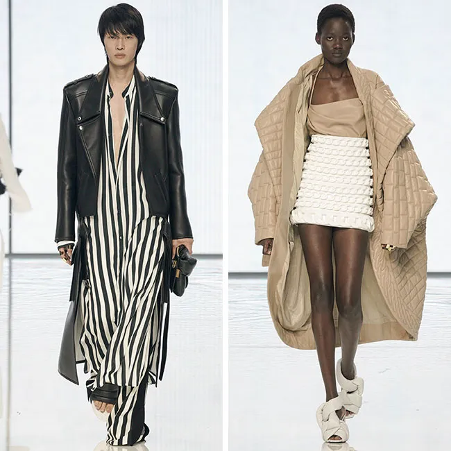 Balmain runway models showcasing vibrant Parisian fashion.